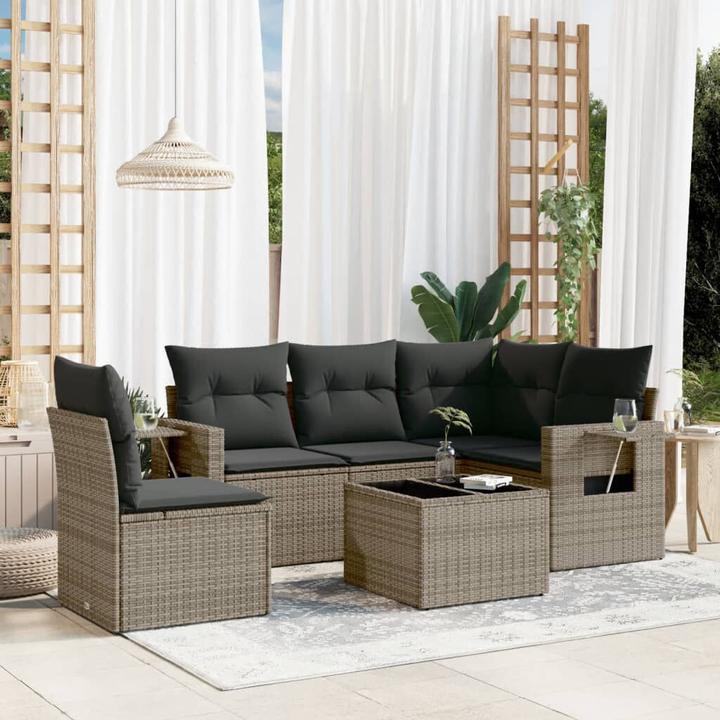 Immagine prodotto VidaXL Set da salotto da giardino da 10 pezzi con cuscini