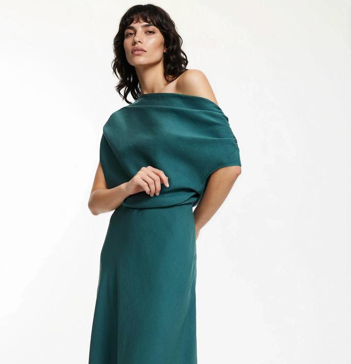 Produktbild La Redoute Collections Midikleid mit asymmetrischem (34)