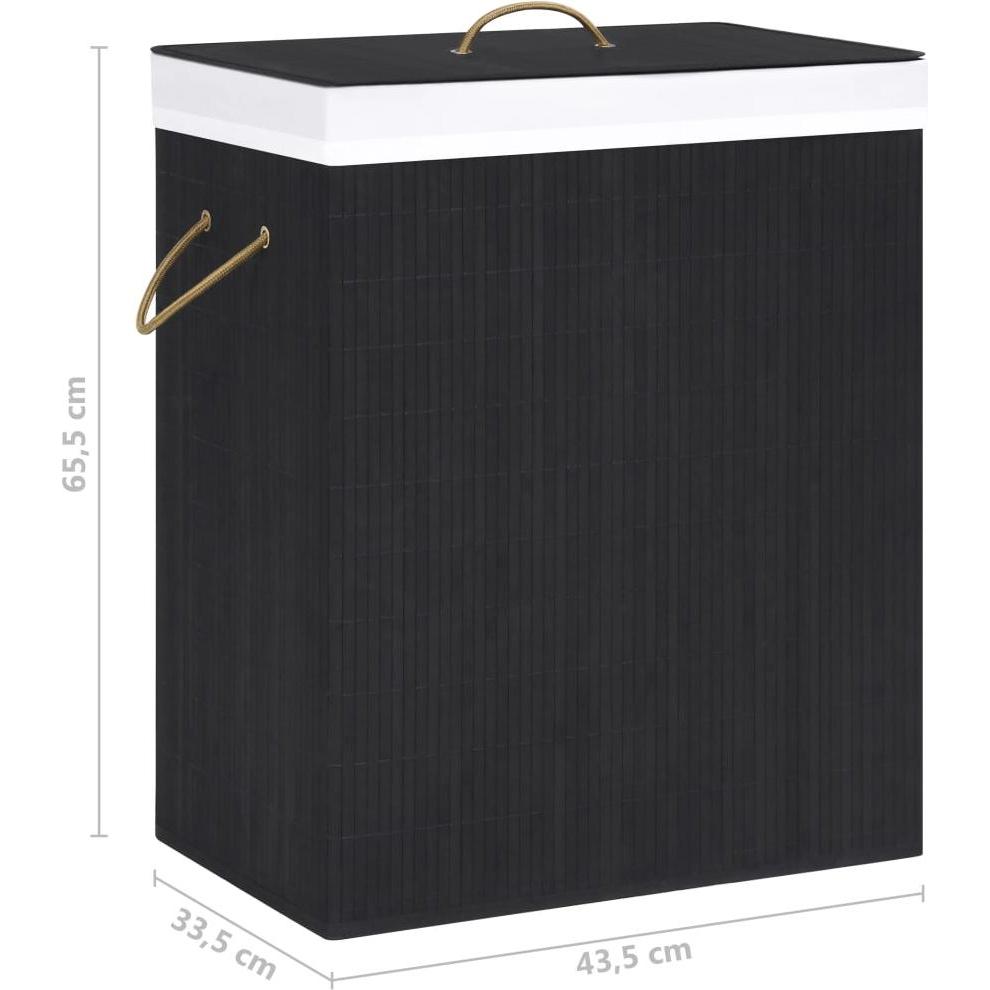 Vidaxl Schwarz Wäschekorb, Wäschekorb (83 L)