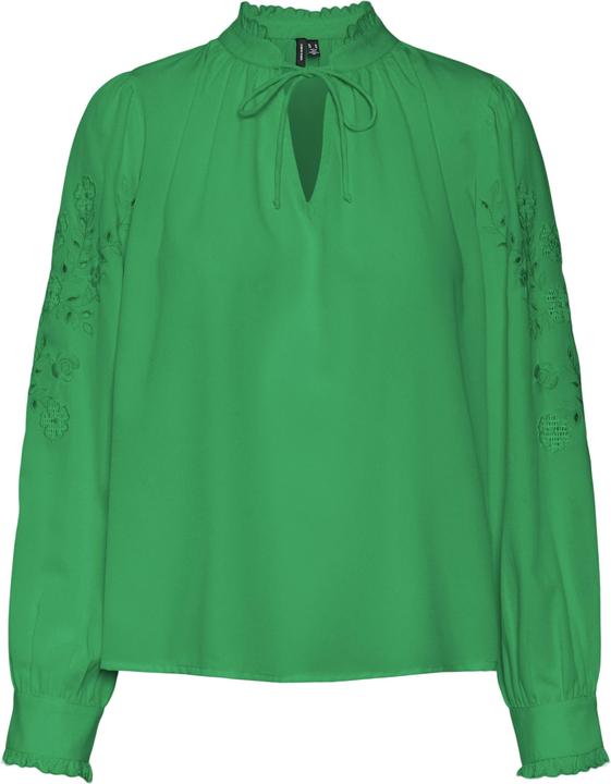 Produktbild Vero Moda Normal geschnitten V-Ausschnitt Ärmelbündchen mit Knopf Top Bluse (S)