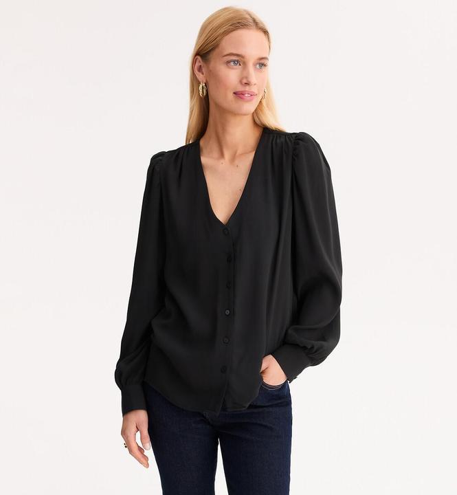 Immagine prodotto Anne Weyburn Langärmelige Bluse mit V-Ausschnitt (40)