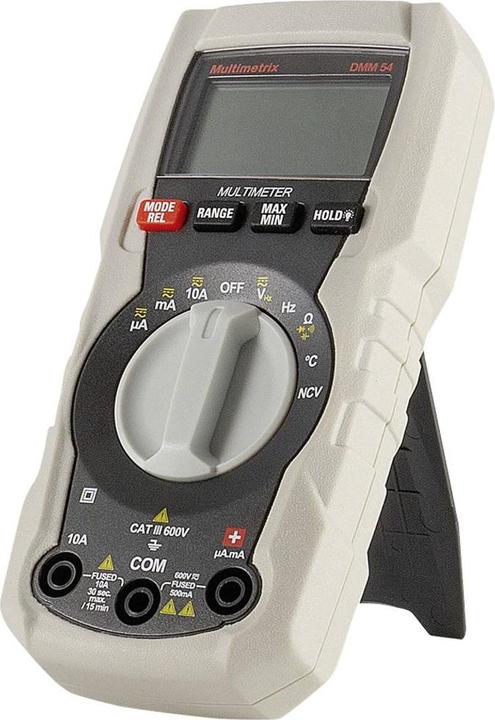 Actual product image Multimetrix DMM 54 Hand-held multimeter digital CAT III 600V Display (counts): 4000 (CAT III 600V, Handheld multimeter)