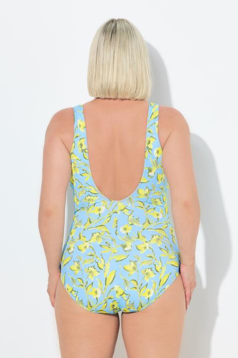 Produktbild Ulla Popken Badeanzug, Blüten, Softcups, Zierbänder, recycelt (50)
