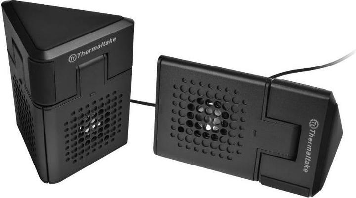 Actual product image Thermaltake Satellite 2 in 1 laptop cooler with speakers black