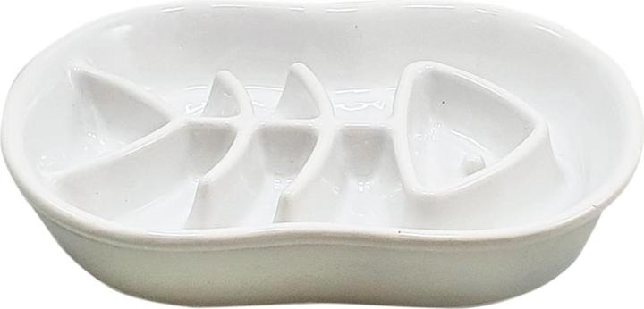 Actual product image Nobby Anti-snake bowl FISH, 22.5 x 17 x 4 cm, white (50 cl)