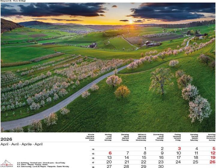 Produktbild Swiss Panorama 2026 (40 x 31 cm)