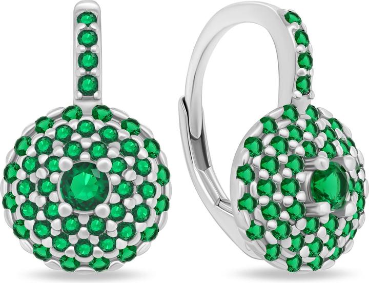 Immagine prodotto Brilio Argento - Orecchini in argento con zirconi verdi EA254W