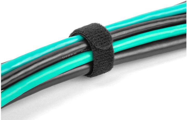 Produktbild Delock Klett-Kabelbinder L 250 x B 12 mm schwarz 10 Stück (Klettkabelbinder, 250 mm, 10 Stk.)