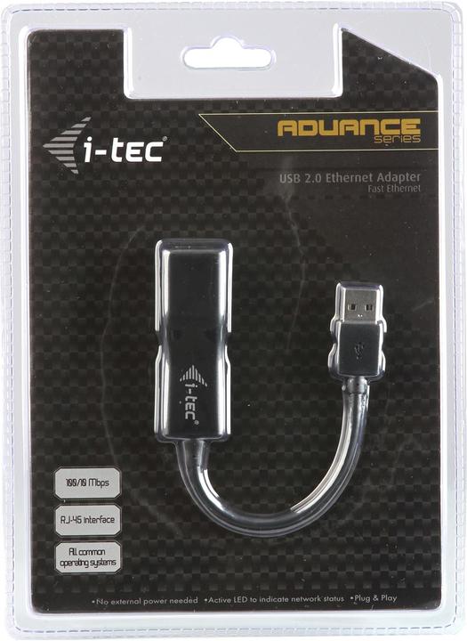 Productafbeelding i-tec USB 2.0 naar (USB, RJ45/LAN (1x))