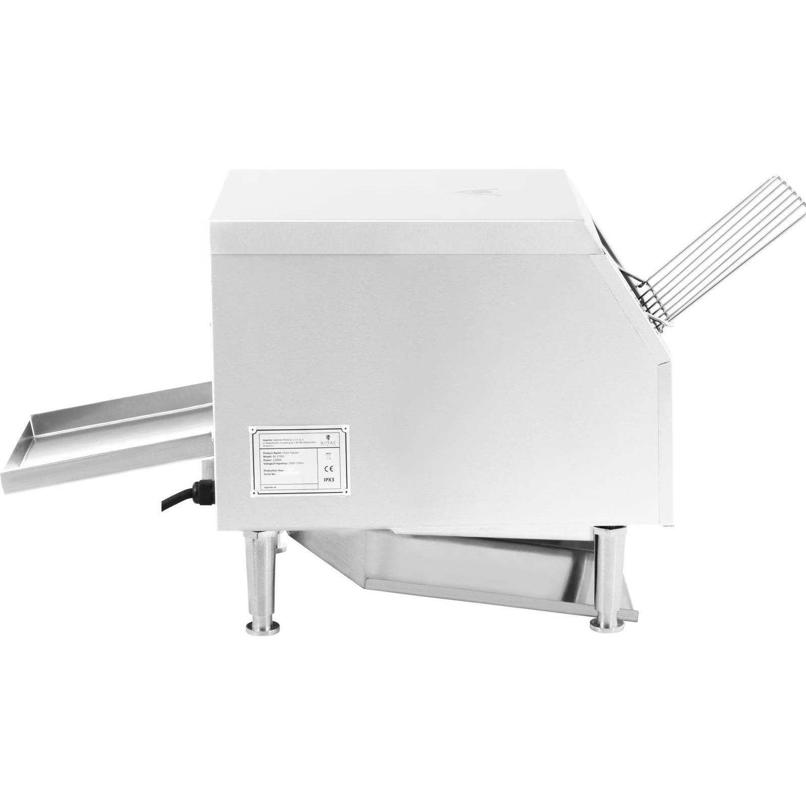 Thumbnail - Royal Catering Durchlauftoaster Toaster Gastronomie Kettentoaster 2.200 W 7 Geschwindigkeiten, Toaster, Silber