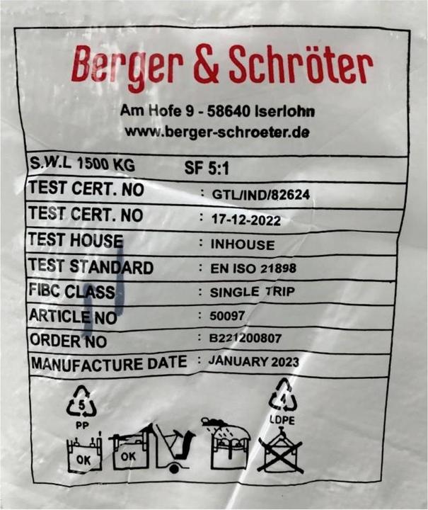 Productafbeelding Berger & Schröter Grote tas (750 l)