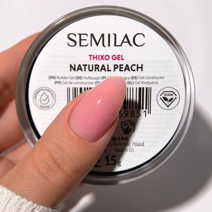 Image du produit Semilac Builder Thixo Gel Natural Peach 15g - Builder for Nail Extension