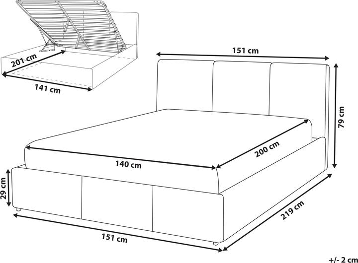 Produktbild Beliani Bousse (140 x 200 cm)