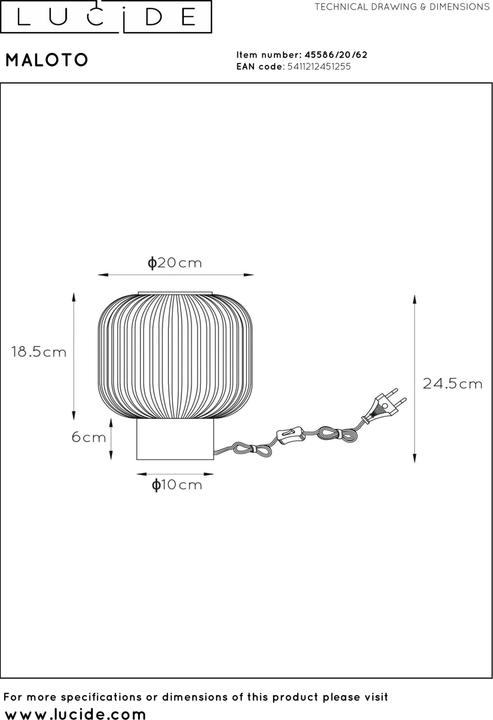 Image du produit Lucide Maloto (E27)