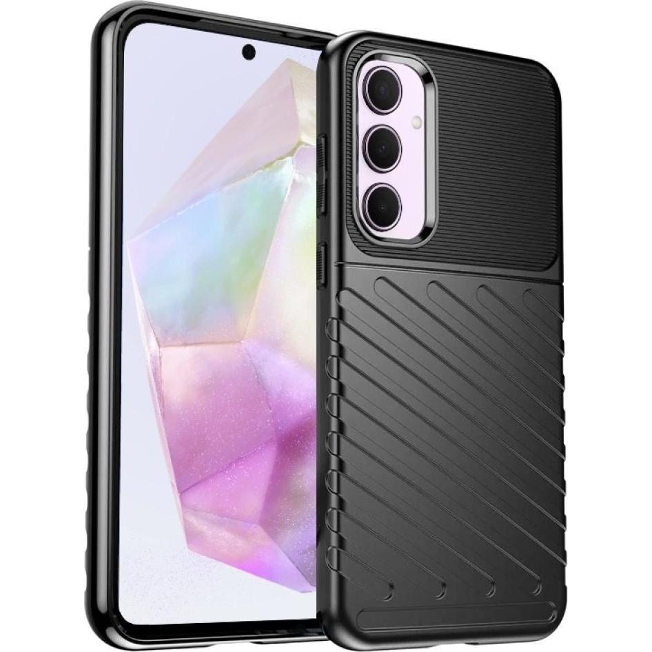 Thumbnail - Screenguard Samsung Galaxy A35 5G SpaceCase Impact-Resistant Hülle (Samsung Galaxy A35), Smartphone Hülle, Schwarz