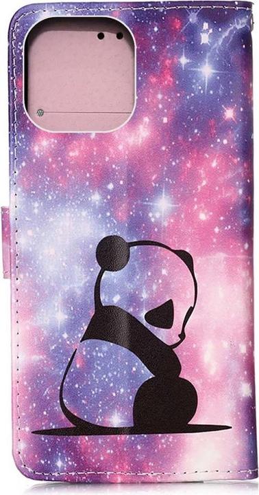 Produktbild Ueli Express iPhone 13 Pro Max Buch Etui Tasche mit Kartenfach Sternen Panda (Apple iPhone 13 Pro Max)