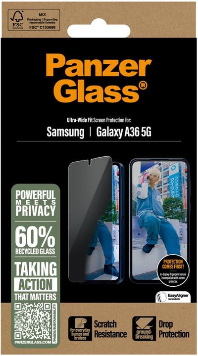 Actual product image PanzerGlass Privacy Screen (1 pcs., Samsung Galaxy A36)