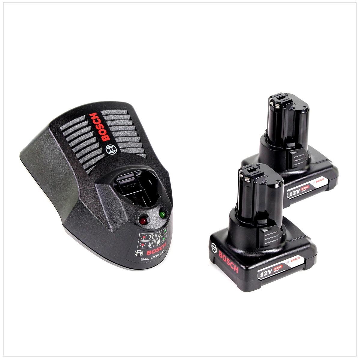 Bosch Professional, Arbeitsleuchte, GLI 12V-300 Akku Lampe + 2x GBA 12V 4,0 Ah Akku + GAL 1230 Ladegerät (300 lm)