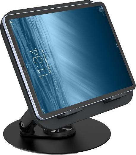 Image du produit Devia folding holder stand EL238 for laptop tablet rotating 360 aluminum black
