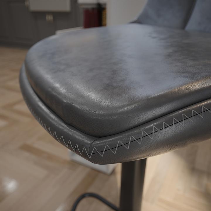 Produktbild Vicco Barhocker 2er Set Sena, Grau/Schwarz, 38.5 x 86 cm