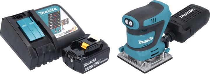 Image du produit Makita DBO 484 RG1 Ponceuse vibrante sans fil 18 V 112 x 102 mm + 1x batterie 6,0 Ah + chargeur (Ponceuse vibrante, 210 W)