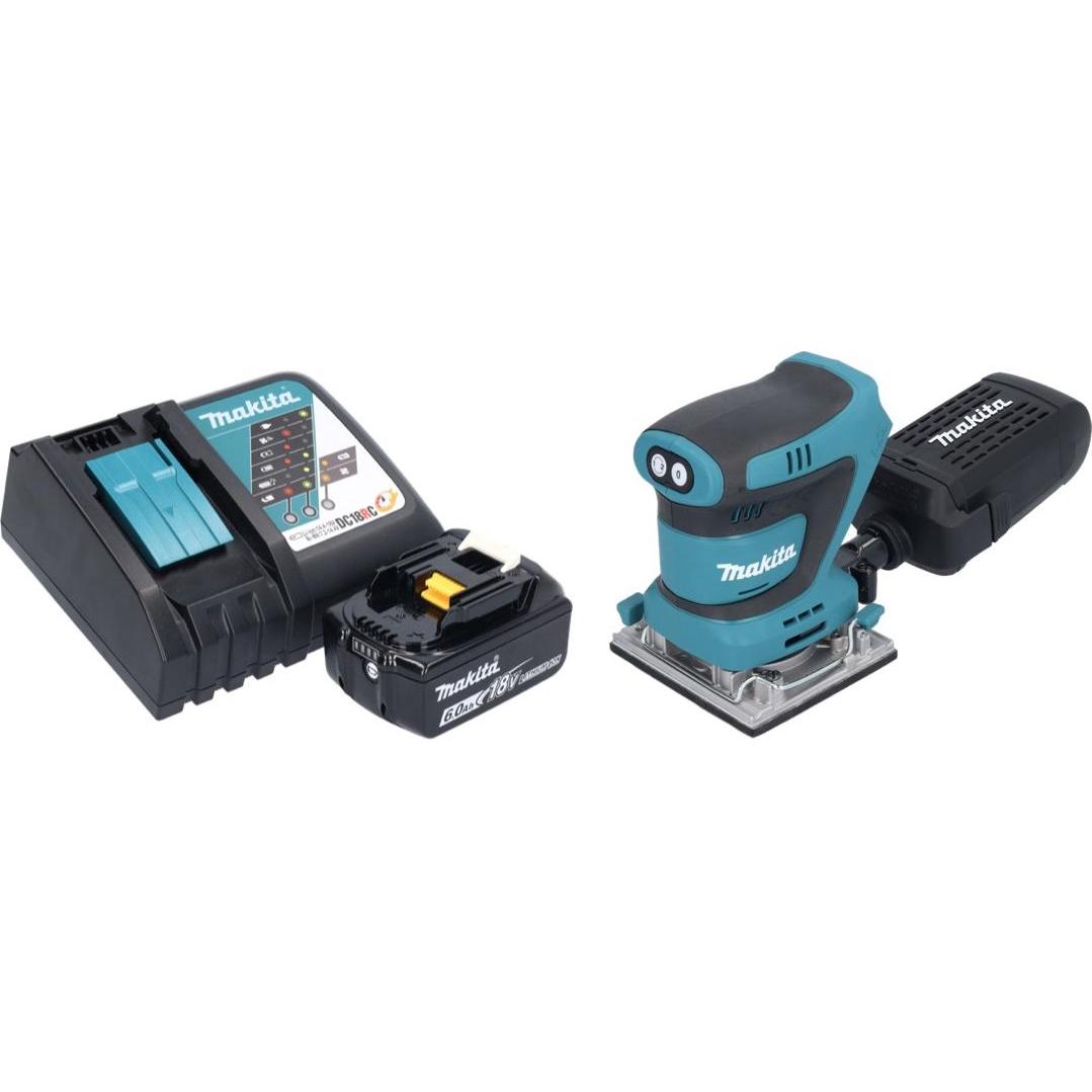 Thumbnail - Makita, Schleifmaschine + Poliermaschine, DBO 484 RG1 Akku Schwingschleifer 18 V 112 x 102 mm + 1x Akku 6,0 Ah + Ladeger...