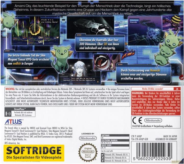 Produktbild Atlus Shin Megami Tensei: Devil Summoner - Soul Hackers (3DS)