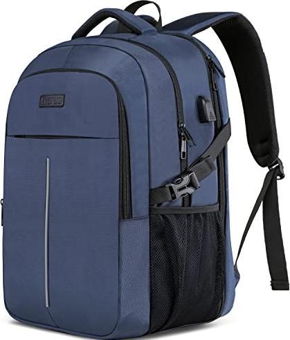 Only-Bags.Store Grosser Laptop-Rucksack Laptop-Tasche für die Schule Arbeit mit USB-Ladeanschluss Wasserdicht (50 l)