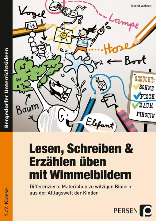 Immagine prodotto Lesen, Schreiben & Erzählen üben mit Wimmelbildern (Tedesco, Bernd Wehren, 2017)