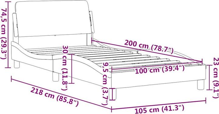 Image du produit vidaXL Bettgestell (100 x 200 cm)