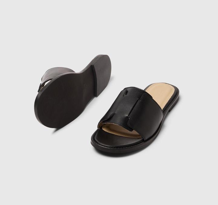 Actual product image Selected Homme Slfisabella Leather Slider (41)