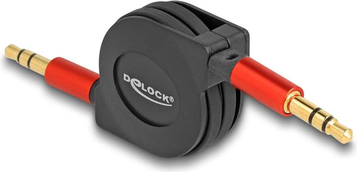 Actual product image Delock Audio retractable cable 3.5 mm 3 pin jack plug to jack plug 90 cm (0.90 m, 2.5mm)