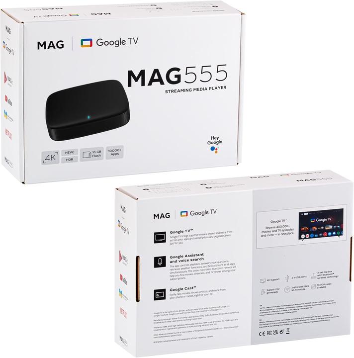 Actual product image infomir 4K HDR Multimedia Player with Google Assistant, Netflix, Prime Video, Disney+, YouTube, Dolby Atmos