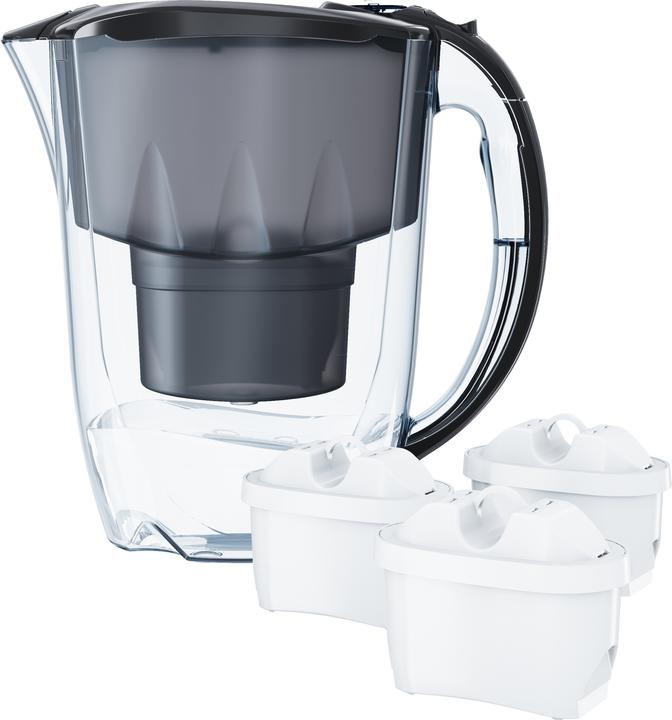Produktbild Aquaphor Filter jug Amethyst 2.8 l with timer + B25 Maxfor plus water filter cartridge, juodas (2.80 l)