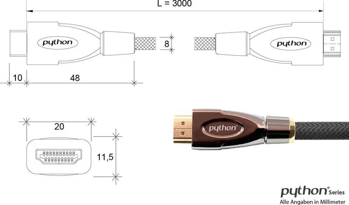 Produktbild Good Connections HDMI (Typ A) — HDMI (Typ A) (3 m)