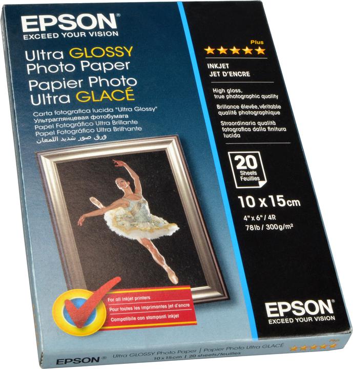 Produktbild Epson Ultra Foto Glanzpapier, 20 Blatt (300 g/m², 10 x 15 cm, 20 x)