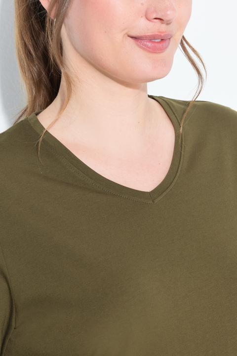 Produktbild Ulla Popken T-Shirts, 2er-Pack, V-Ausschnitt, Halbarm (50, 52)