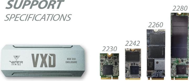 Immagine prodotto Patriot Contenitore di archiviazione esterno per SSD NVMe USB 3.2 RGB (M.2)