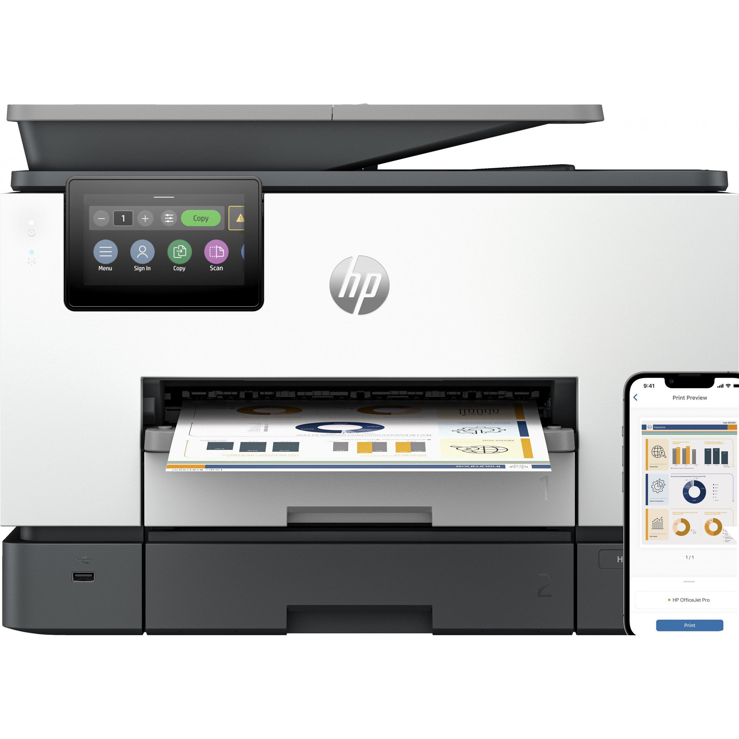 HP Officejet Pro 9130B Wireless (Tintenpatrone, Farbe), Drucker