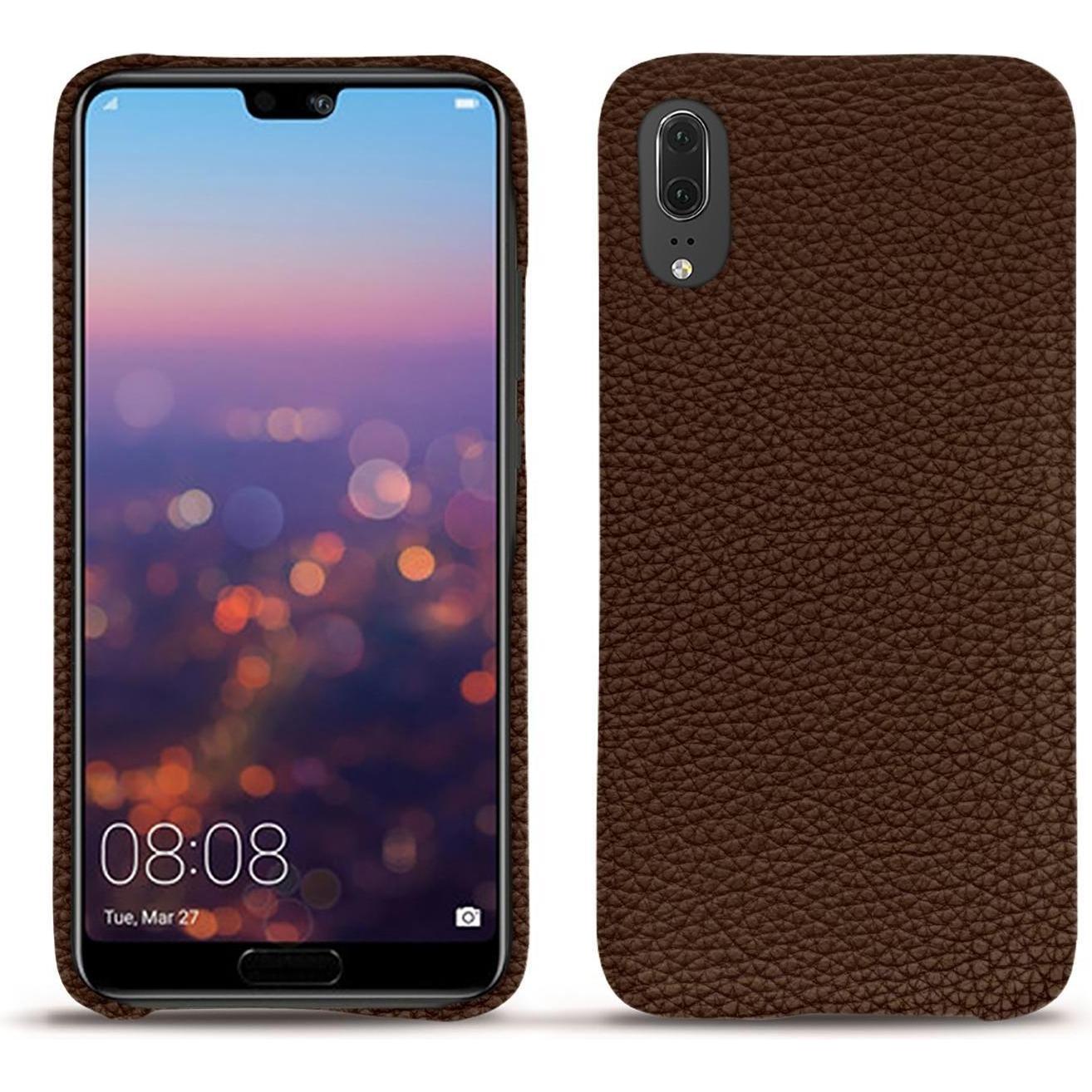 Noreve Lederschutzhülle (Huawei P20), Smartphone Hülle, Braun