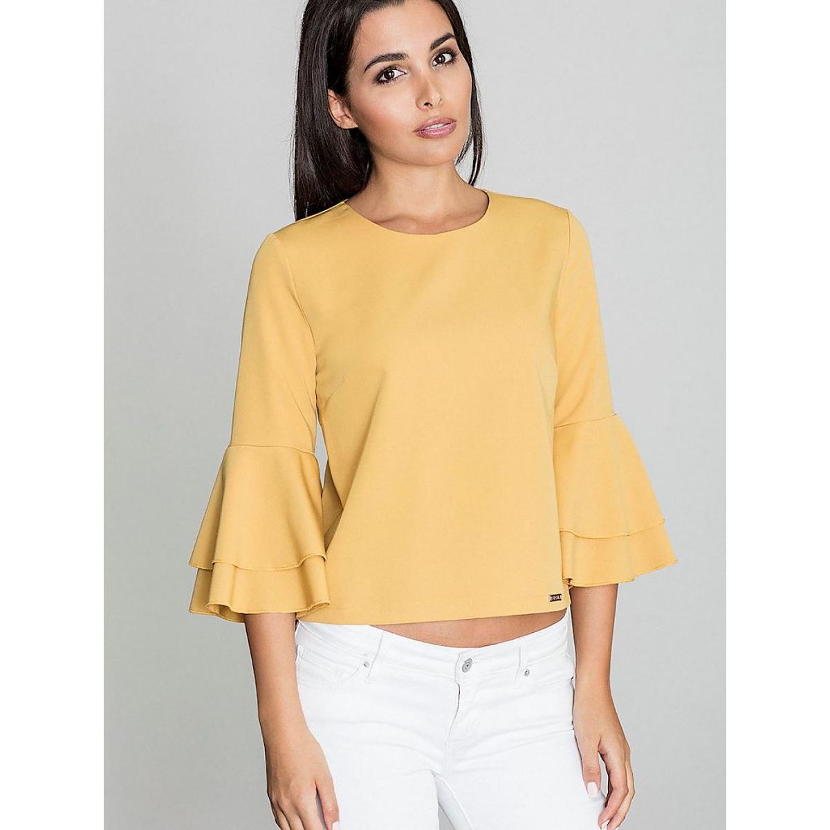 Figl, Damen, Bluse, Bluse, Gelb, (S)
