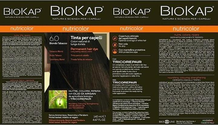 Actual product image Bios Line Biokap Nutric 6.0 Organic Tobacco Brown Hair Dye (Ivory)