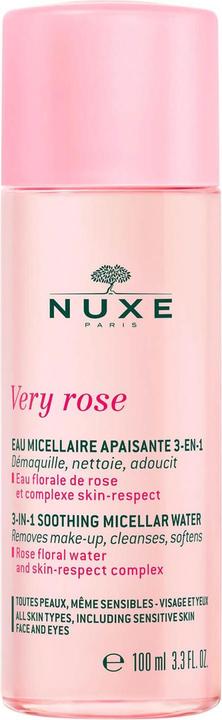 Produktbild Nuxe Very Rose 3-In-1 Soothing Micellar Water - Beruhigendes Micellarwasser für Gesicht und Augen (Reinigungstücher Gesicht, 105 ml)