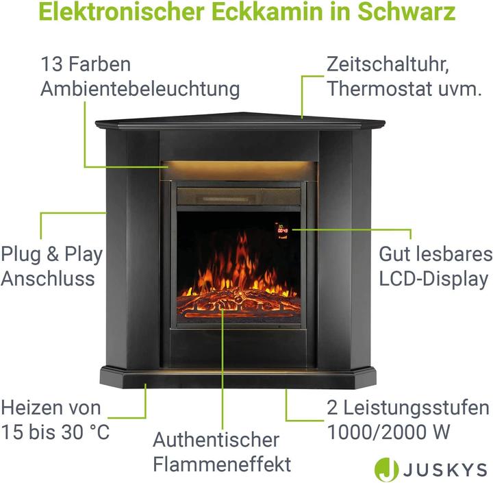 Produktbild Juskys Elektrischer Kamin (57 x 96 x 93 cm)
