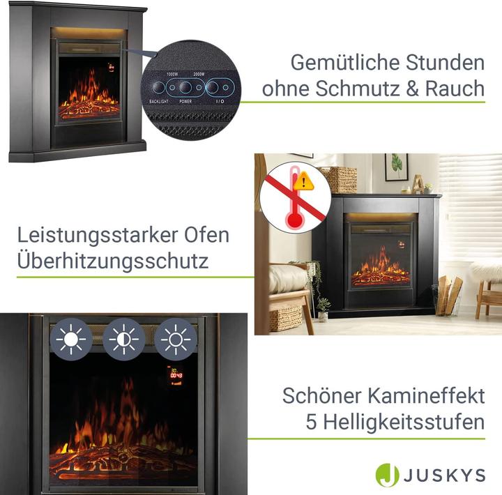 Produktbild Juskys Elektrischer Kamin (57 x 96 x 93 cm)