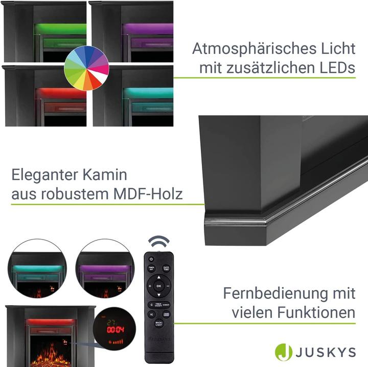 Produktbild Juskys Elektrischer Kamin (57 x 96 x 93 cm)
