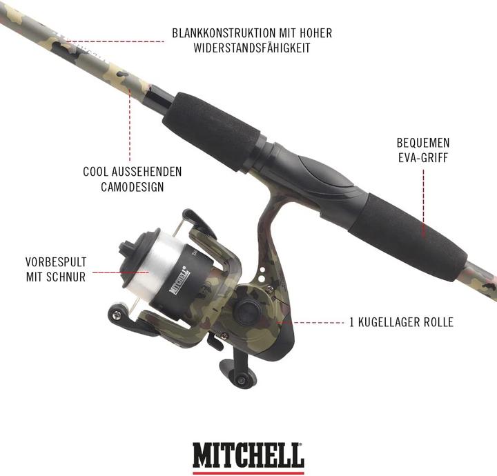 Immagine prodotto Mitchell Set da pesca Tanager mimetico (Set da pesca, 182 cm)