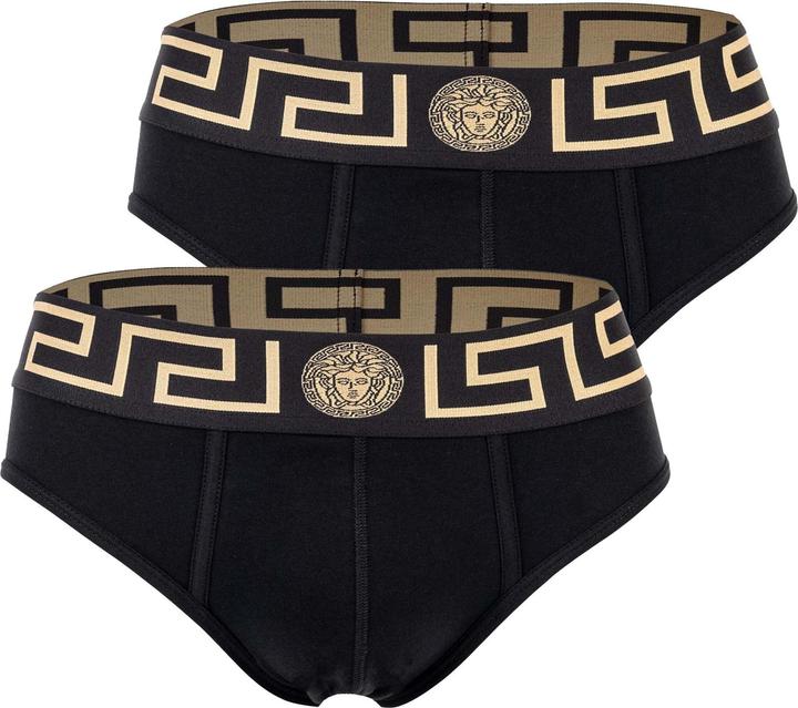 Immagine prodotto Versace Bi-Pack Slip Jersey Topeka Bi-Stretch Cotton Organic New Logo (S, Confezione da 2)