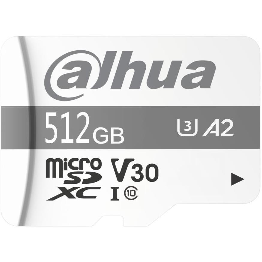 Dahua Karte TF-P100 MicroSDXC 512 GB Klasse 10 UHS-I U3 A1 V30 (TF-P100-512GB) (512 GB, microSDXC, U3, UHS-I), Speicherk...