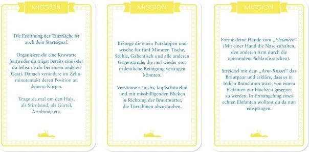 Actual product image Chaoskarten Wedding 51 missions (German)
